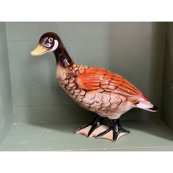 Vintage Goose Figurine – Goofy Ceramic Decor Cottagecore - Picture 2 of 13